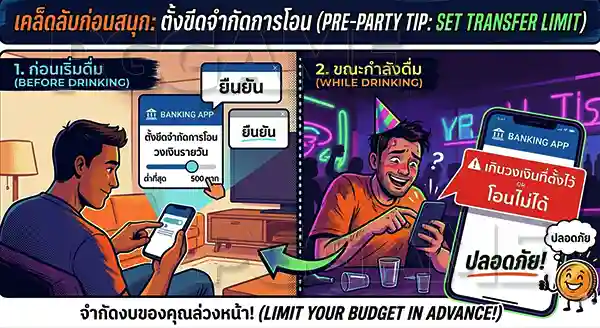 วิธีป้องกัน การเสียเงินตอนเมา