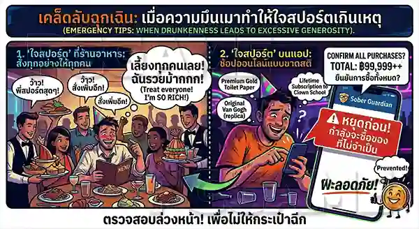 วิธีป้องกัน การเสียเงินตอนเมา